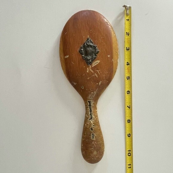Vintage Wood Hand Mirror - Picture 5 of 6